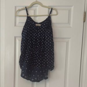 Hollister Blue floral long sleeved romper